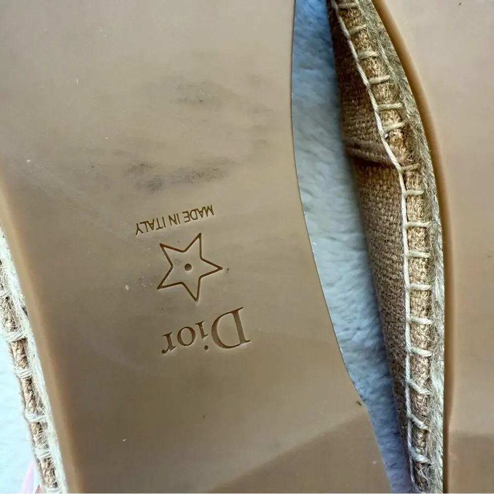NEW!! Christian Dior Granville Beige Union Espadrilles size 40 EU Retail 850$